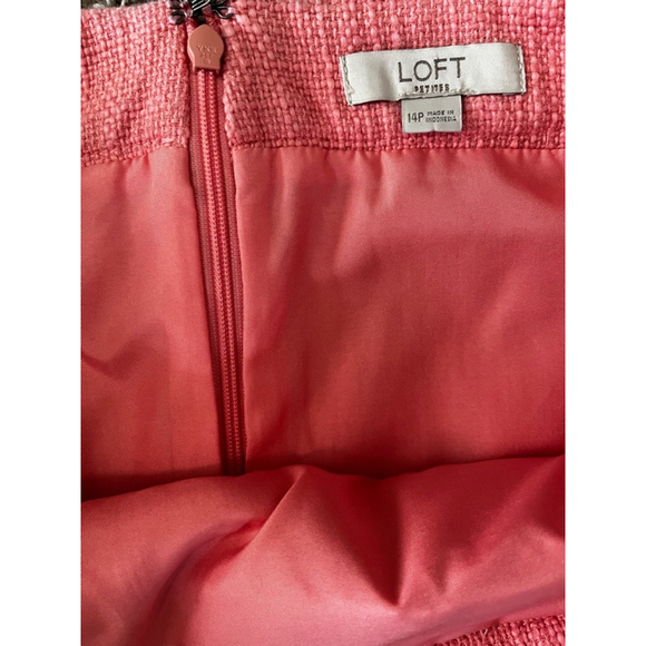 Loft Skirt, Women’s 14P, Coral/Pink - Picture 3 of 7
